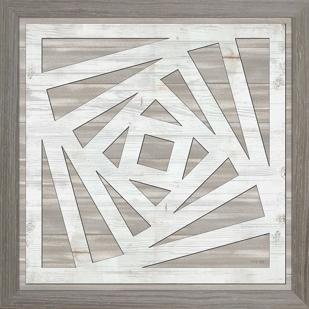 Geo Greige Deco 3 art print by Cindy Jacobs for $57.95 CAD