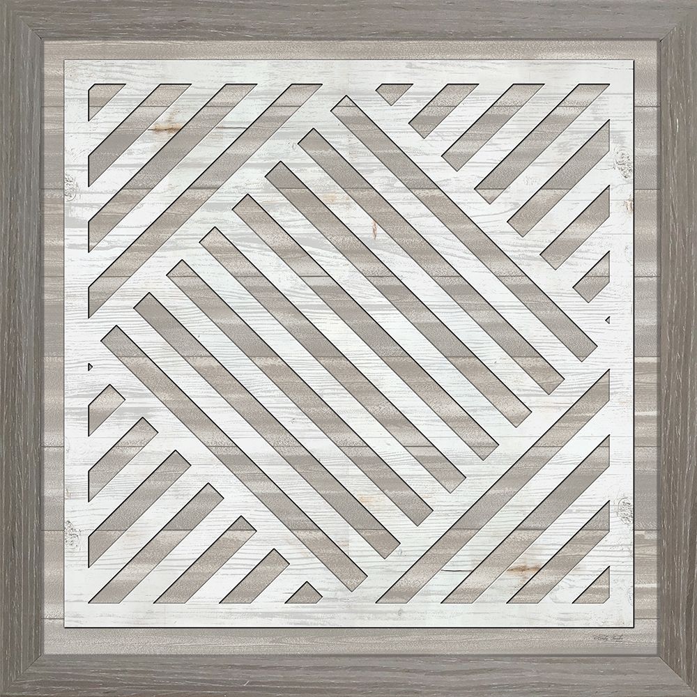 Geo Greige Deco 4 art print by Cindy Jacobs for $57.95 CAD
