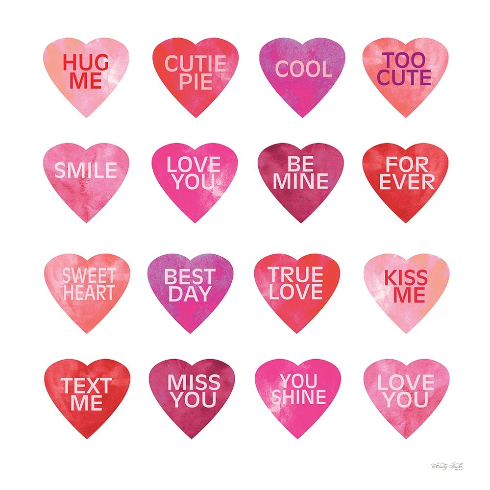 Be Mine Hearts I art print by Cindy Jacobs for $57.95 CAD