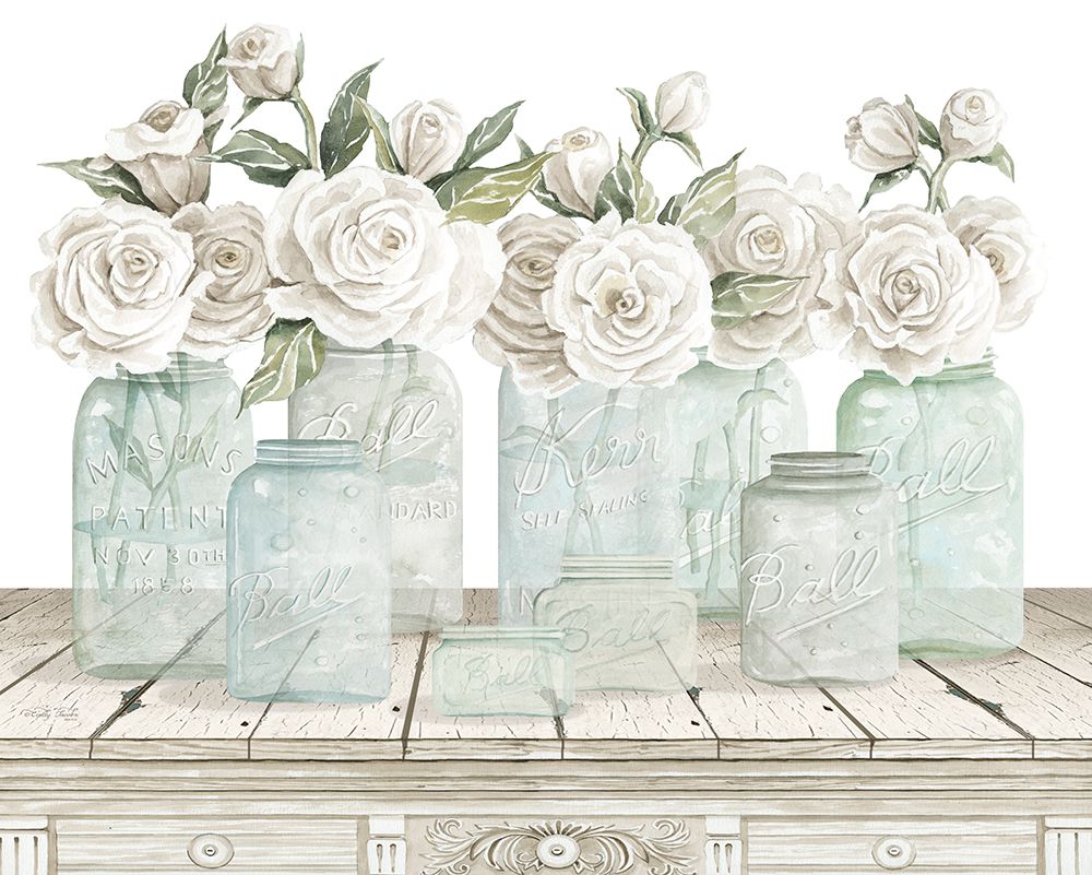 Neutral Floral Parade art print by Cindy Jacobs for $57.95 CAD