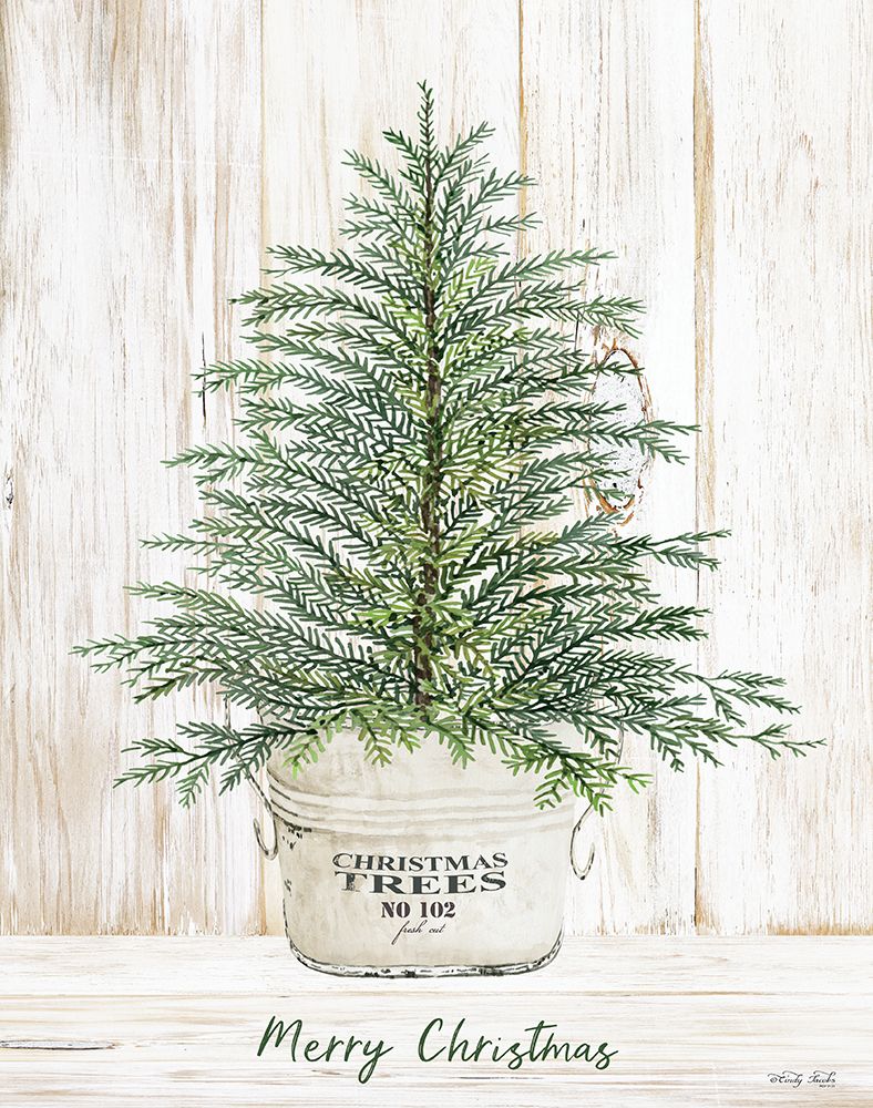 Merry Christmas Tree art print by Cindy Jacobs for $57.95 CAD