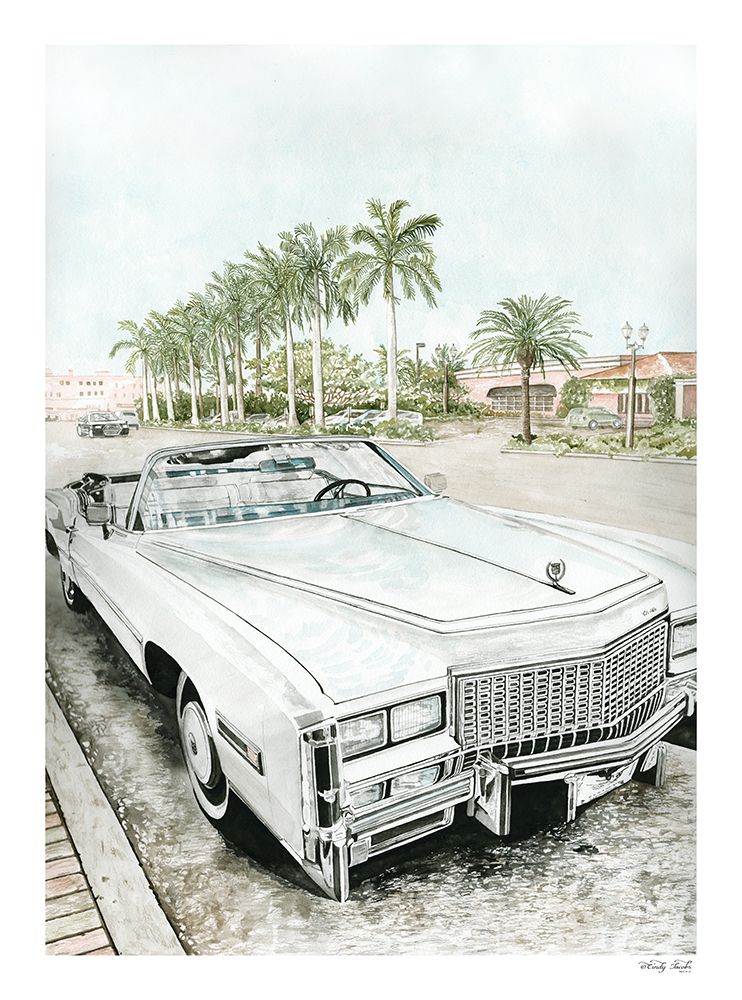 Beach Day Parking Spot art print by Cindy Jacobs for $57.95 CAD