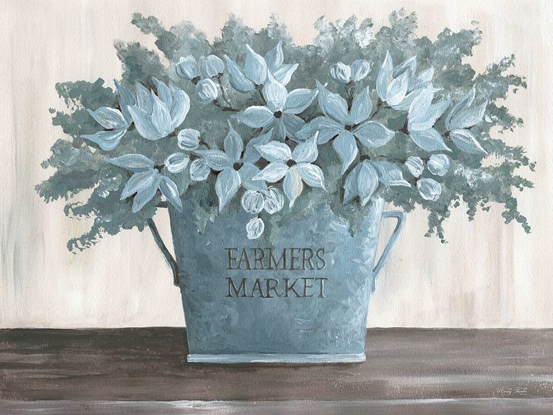 Steel Blue Floral I art print by Cindy Jacobs for $57.95 CAD