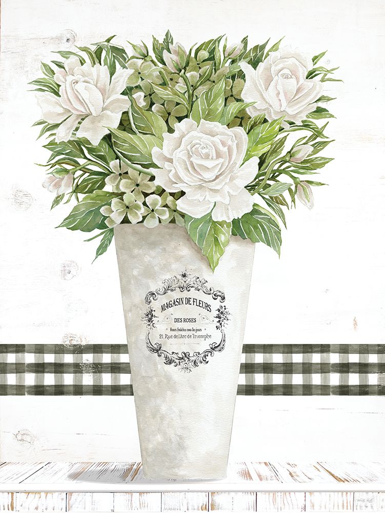 White Roses art print by Cindy Jacobs for $57.95 CAD