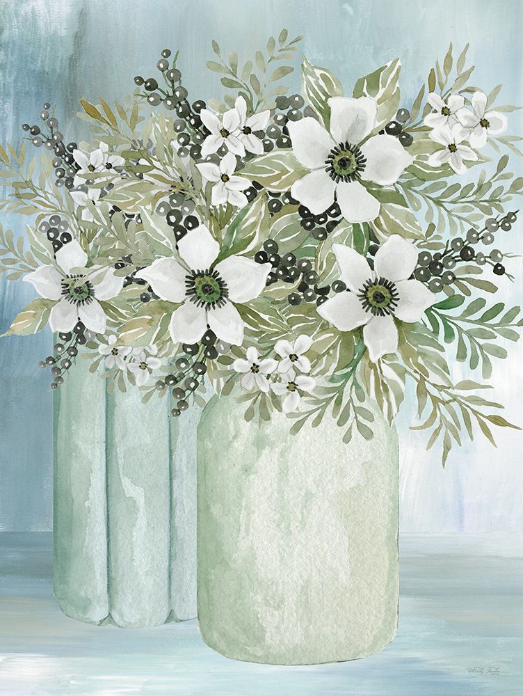 White Blooms I art print by Cindy Jacobs for $57.95 CAD