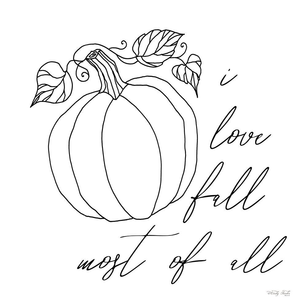 I Love Fall Most of All art print by Cindy Jacobs for $57.95 CAD