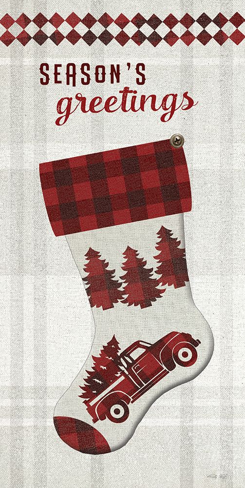 Seasons Greetings Stocking art print by Cindy Jacobs for $57.95 CAD