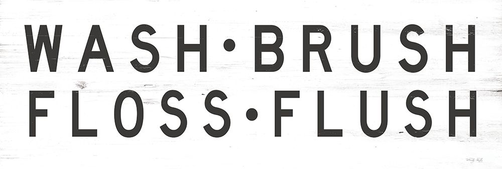Wash-Brush-Floss-Flush art print by Cindy Jacobs for $57.95 CAD