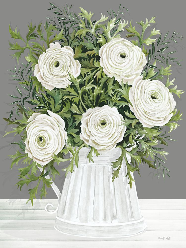 Ranunculus on Gray art print by Cindy Jacobs for $57.95 CAD