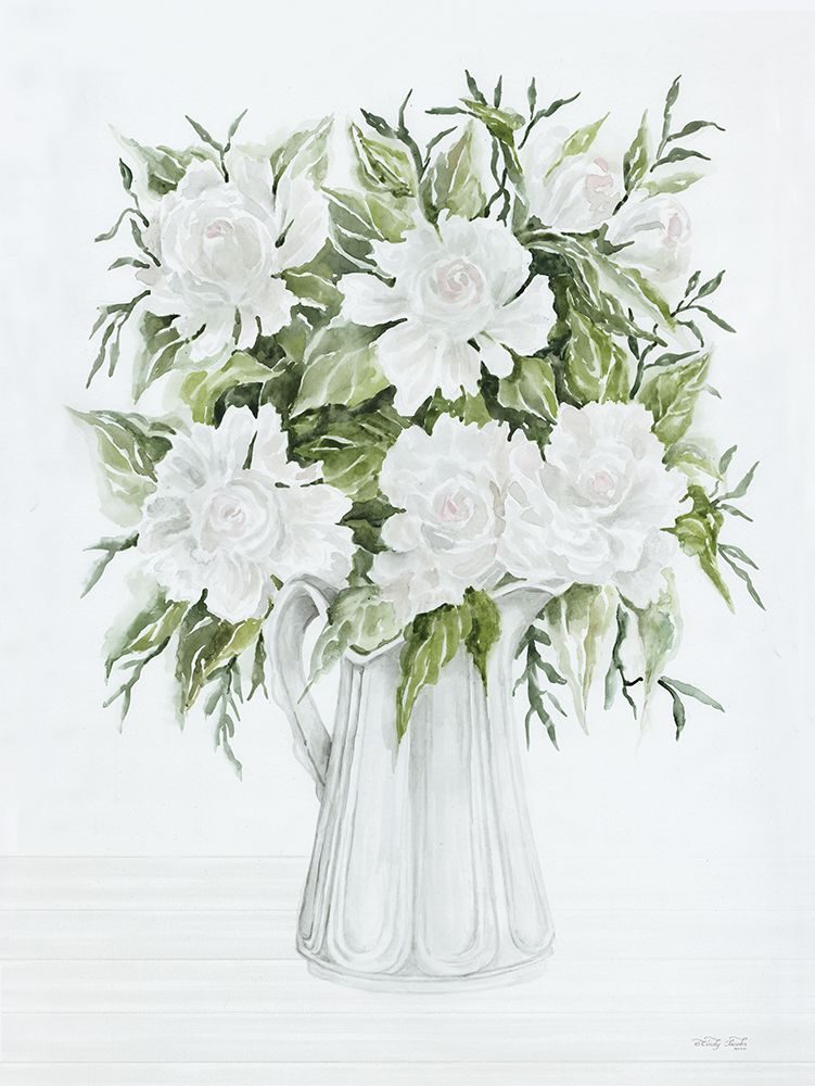 Pitcher of Peonies art print by Cindy Jacobs for $57.95 CAD