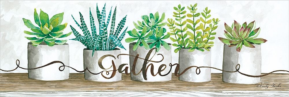 Gather Succulent Pots art print by Cindy Jacobs for $57.95 CAD