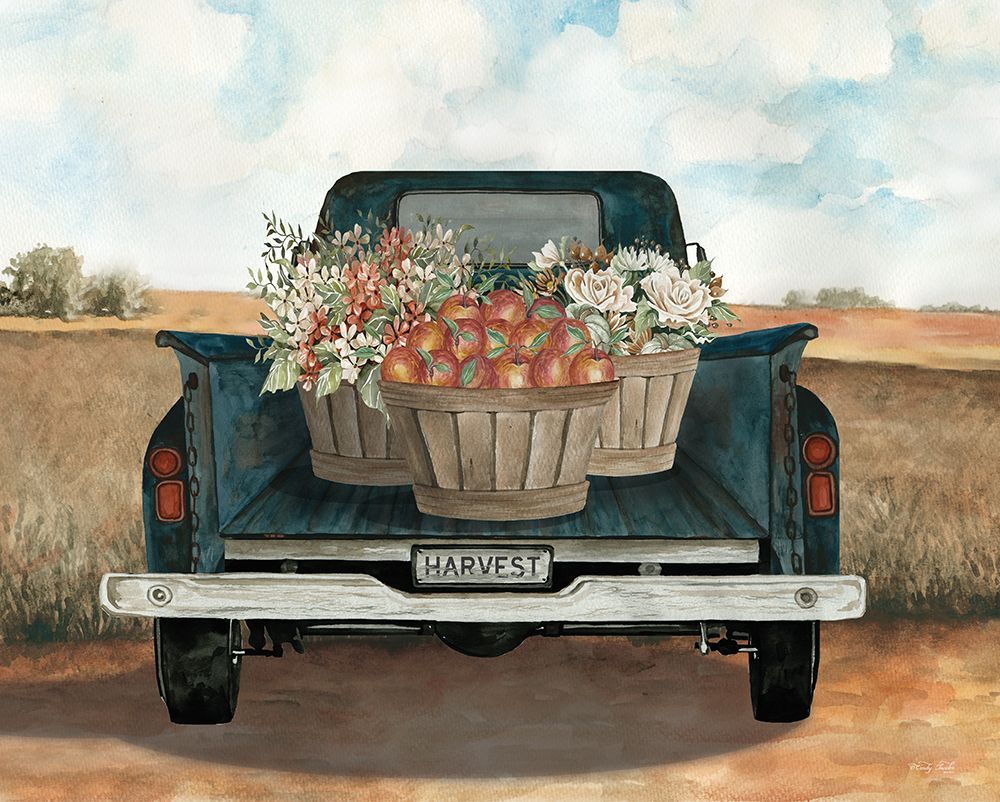 Harvest Fall Truck art print by Cindy Jacobs for $57.95 CAD