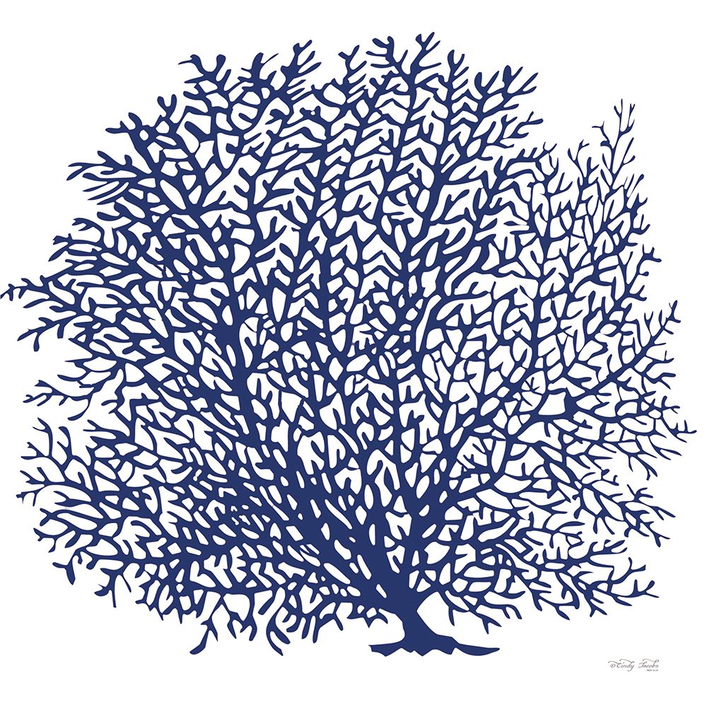 Navy Coral I art print by Cindy Jacobs for $57.95 CAD