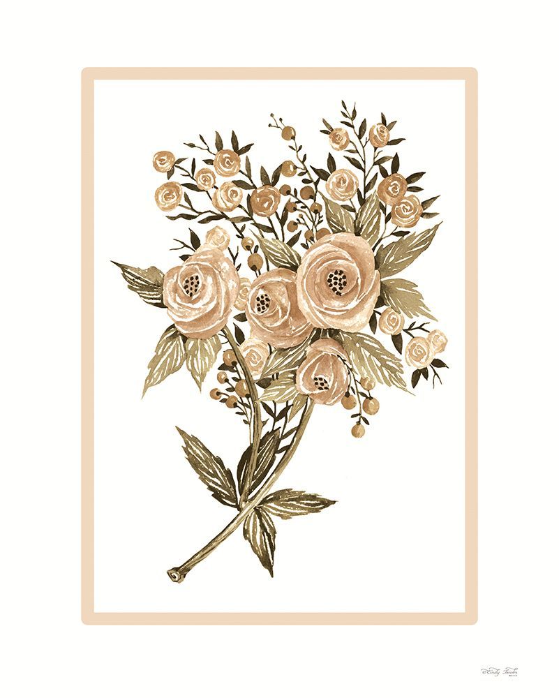 Peach Botanical II art print by Cindy Jacobs for $57.95 CAD