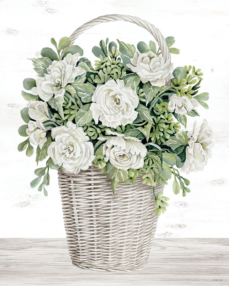 Basket of Roses art print by Cindy Jacobs for $57.95 CAD