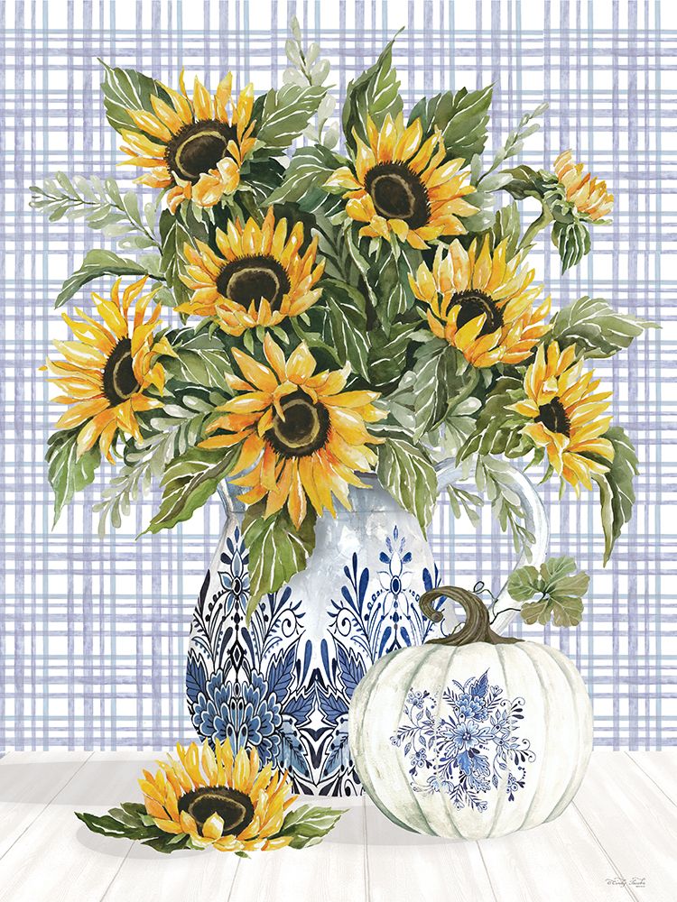 Sunflower Blues art print by Cindy Jacobs for $57.95 CAD