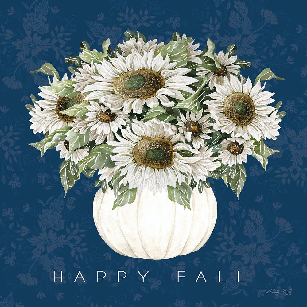 Happy Fall Pumpkin art print by Cindy Jacobs for $57.95 CAD
