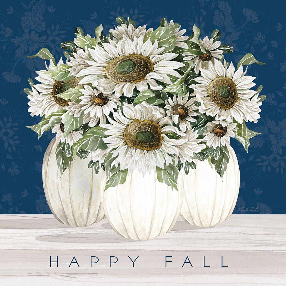 Happy Fall Pumpkin Trio art print by Cindy Jacobs for $57.95 CAD