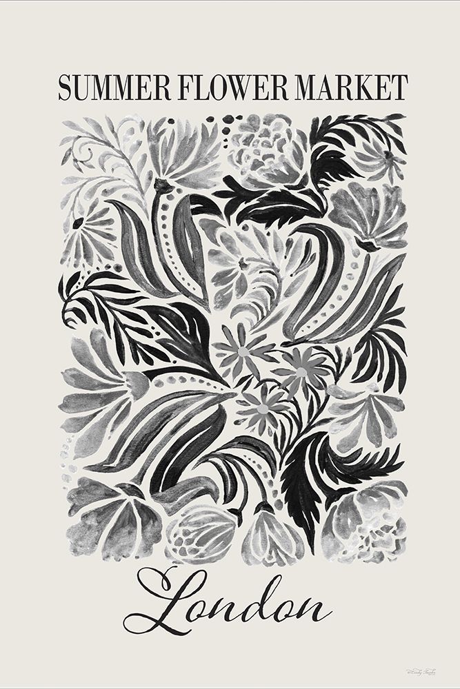 Summer Flower Market - London art print by Cindy Jacobs for $57.95 CAD
