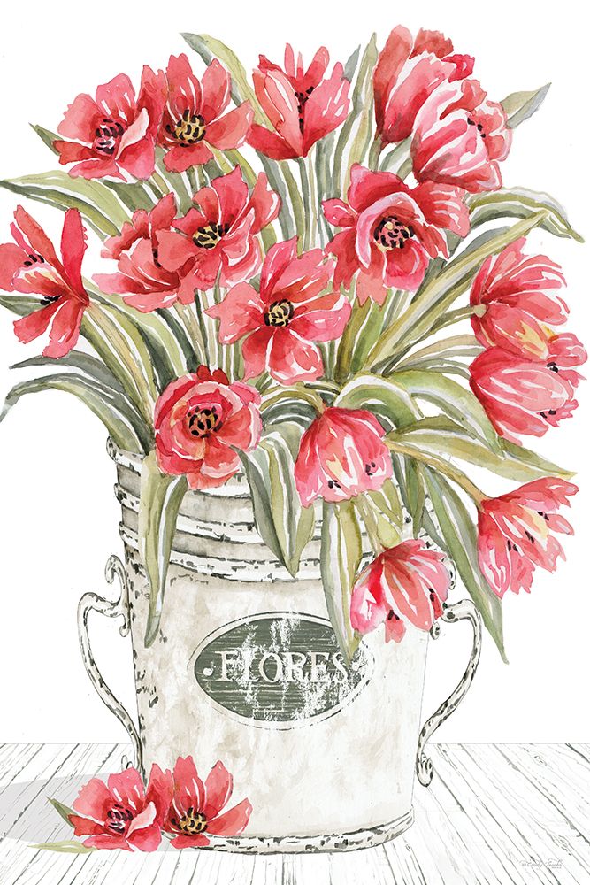 Farmhouse Tulips art print by Cindy Jacobs for $57.95 CAD