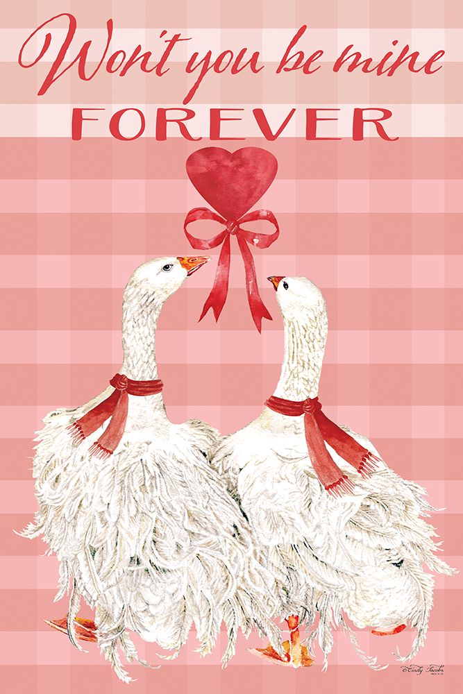 Wont You Be Mine Forever Geese art print by Cindy Jacobs for $57.95 CAD