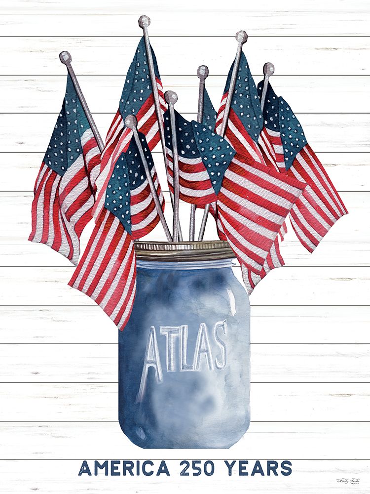 Patriotic Canning Jar art print by Cindy Jacobs for $57.95 CAD
