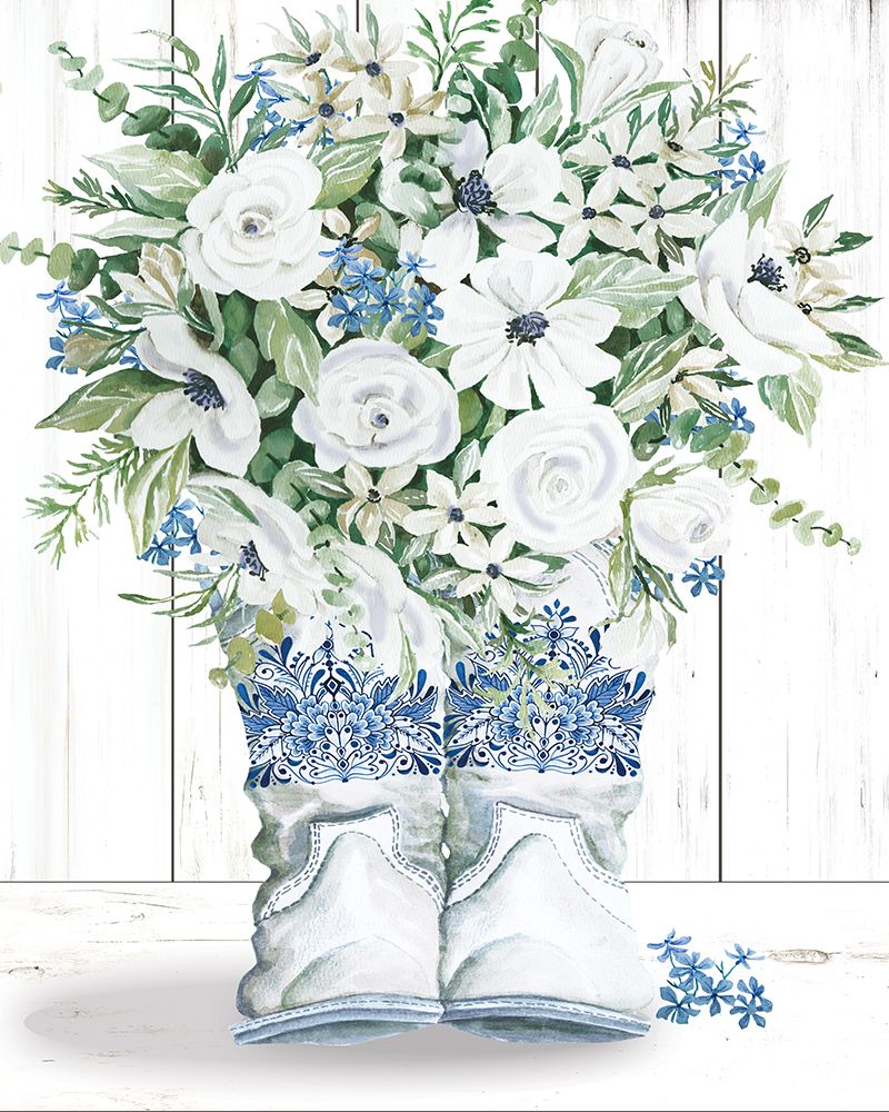 Boots and Blooms art print by Cindy Jacobs for $57.95 CAD