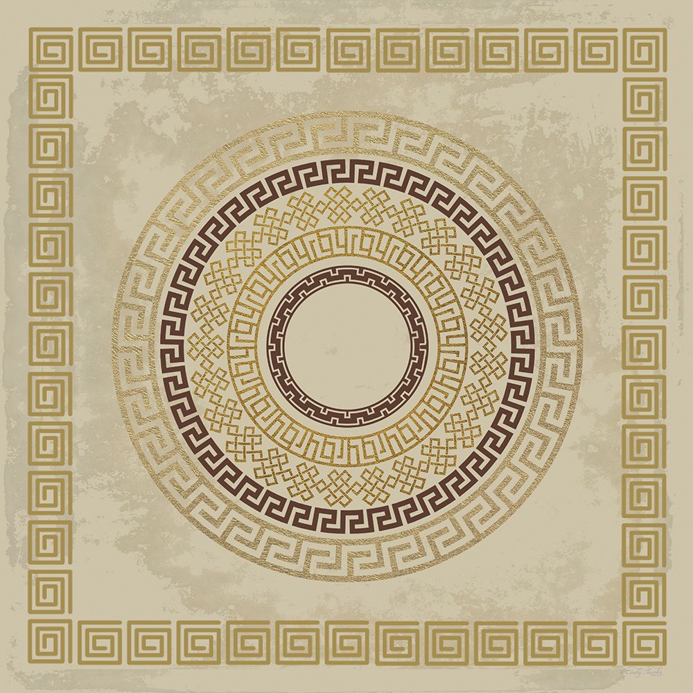Greek Key Medallion II art print by Cindy Jacobs for $57.95 CAD