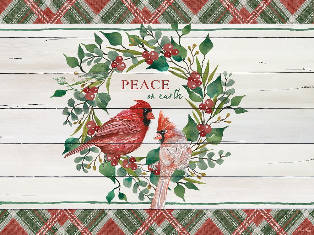 Peace on Earth Cardinals art print by Cindy Jacobs for $57.95 CAD