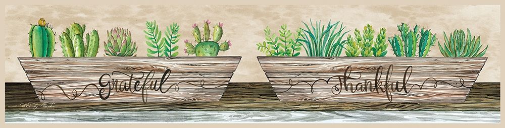Grateful and Thankful Succulents art print by Cindy Jacobs for $57.95 CAD
