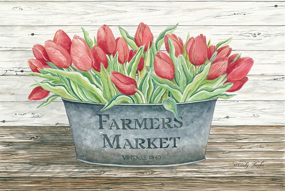 Farmers Market Tulips art print by Cindy Jacobs for $57.95 CAD