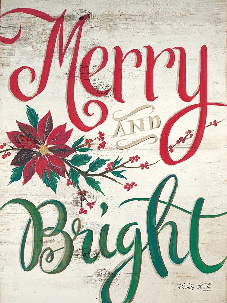 Merry and Bright art print by Cindy Jacobs for $57.95 CAD