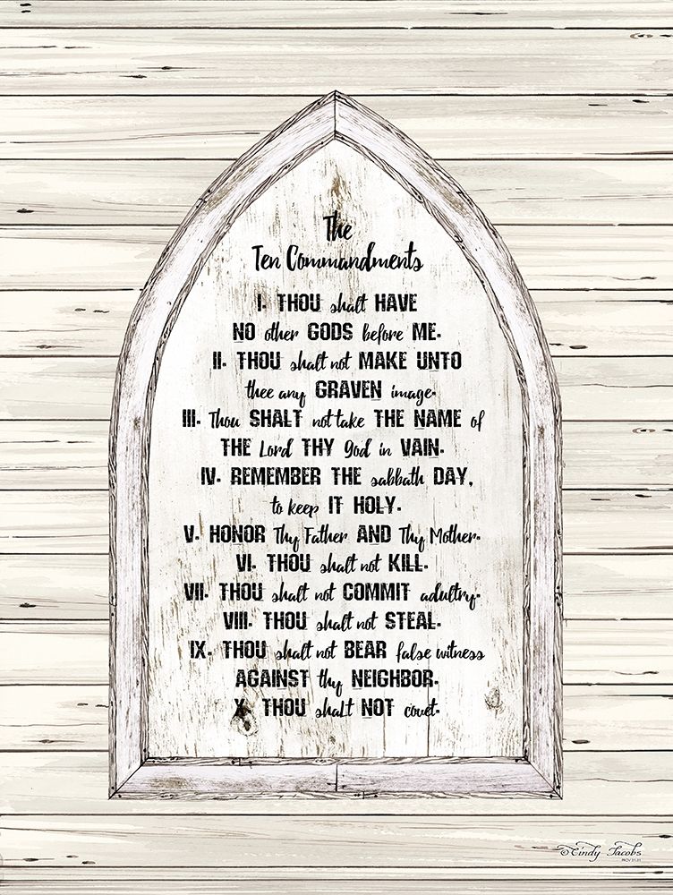Ten Commandments art print by Cindy Jacobs for $57.95 CAD