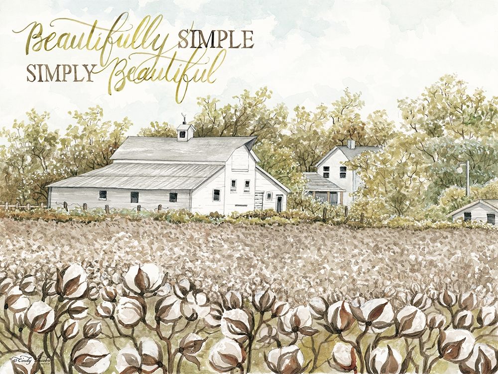 Beautifully Simple Cotton Farm art print by Cindy Jacobs for $57.95 CAD