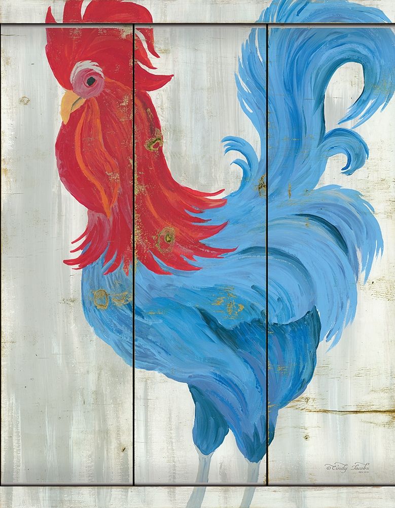 Patriotic Rooster art print by Cindy Jacobs for $57.95 CAD