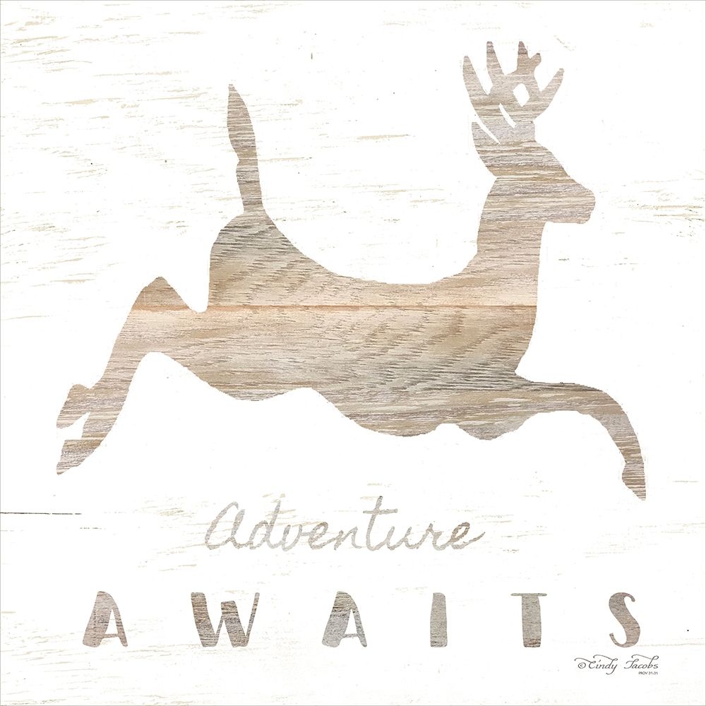 Adventure Awaits Deer art print by Cindy Jacobs for $57.95 CAD