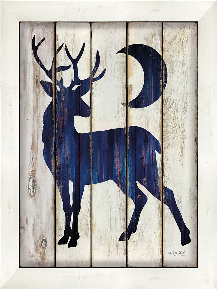 Midnight Blue Deer II art print by Cindy Jacobs for $57.95 CAD