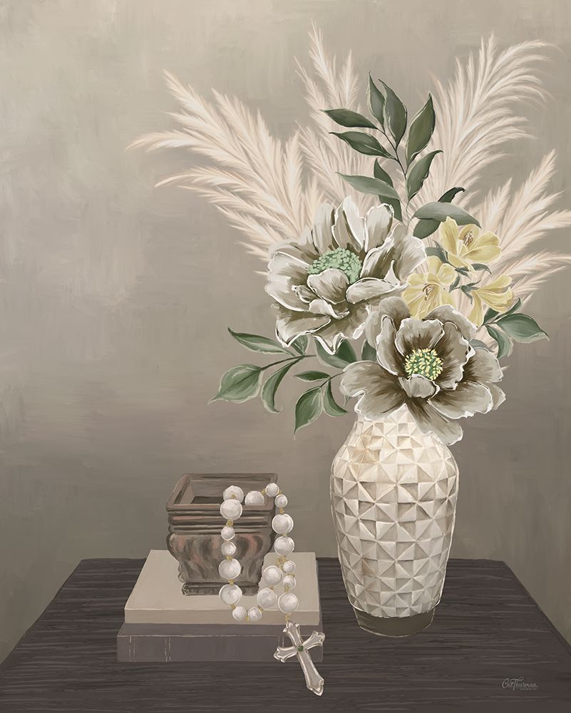 Pampas Peonies art print by Cat Thurman Designs for $57.95 CAD