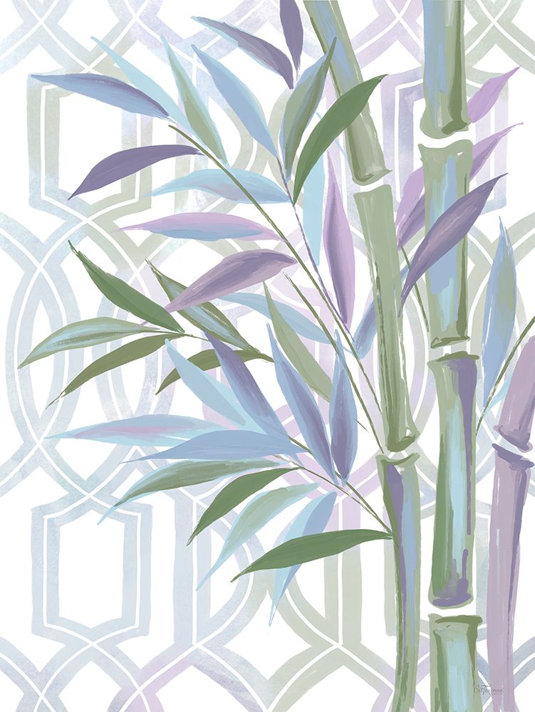 Pastel Bamboo and Trellis art print by Cat Thurman Designs for $57.95 CAD