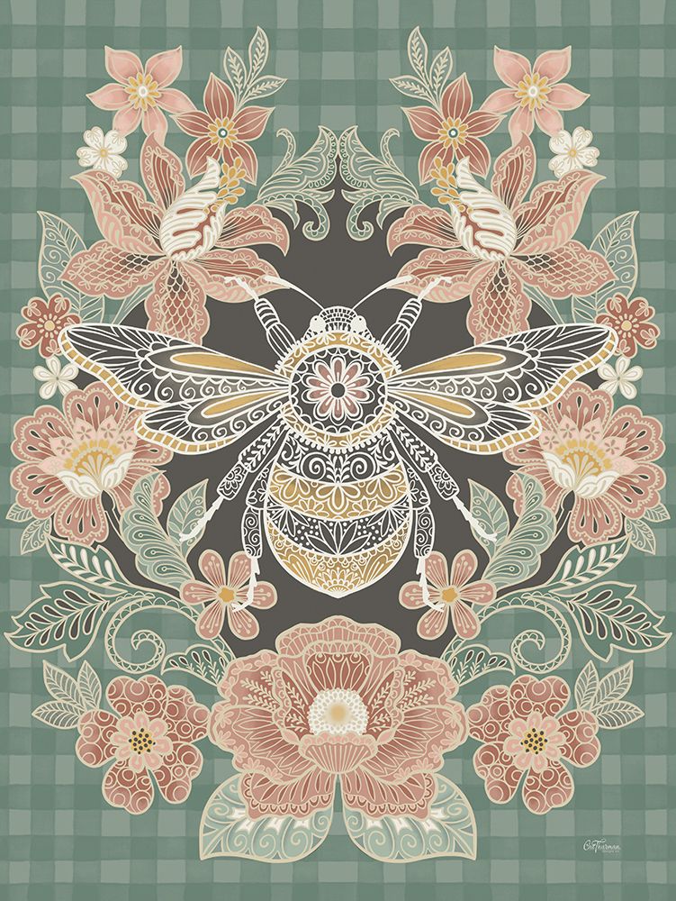 Fancy Bee art print by Cat Thurman Designs for $57.95 CAD