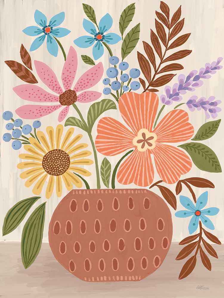 Playful Bouquet art print by Cat Thurman Designs for $57.95 CAD