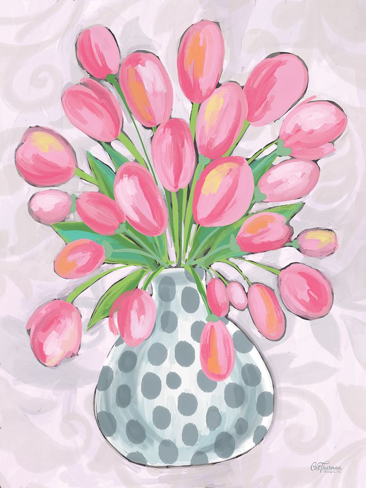 Tulips in Vase art print by Cat Thurman Designs for $57.95 CAD