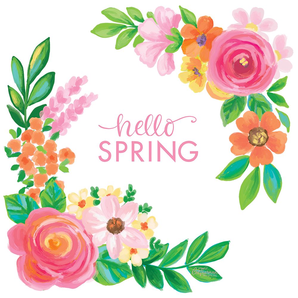 Hello Spring Flowers art print by Cat Thurman Designs for $57.95 CAD