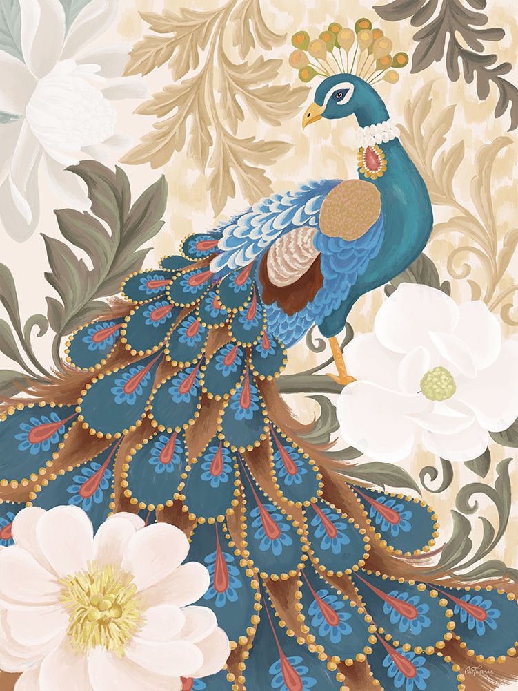 Elegant Peacock art print by Cat Thurman Designs for $57.95 CAD