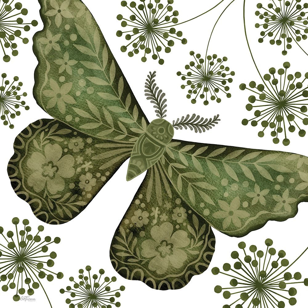 Decorated Moth art print by Cat Thurman Designs for $57.95 CAD