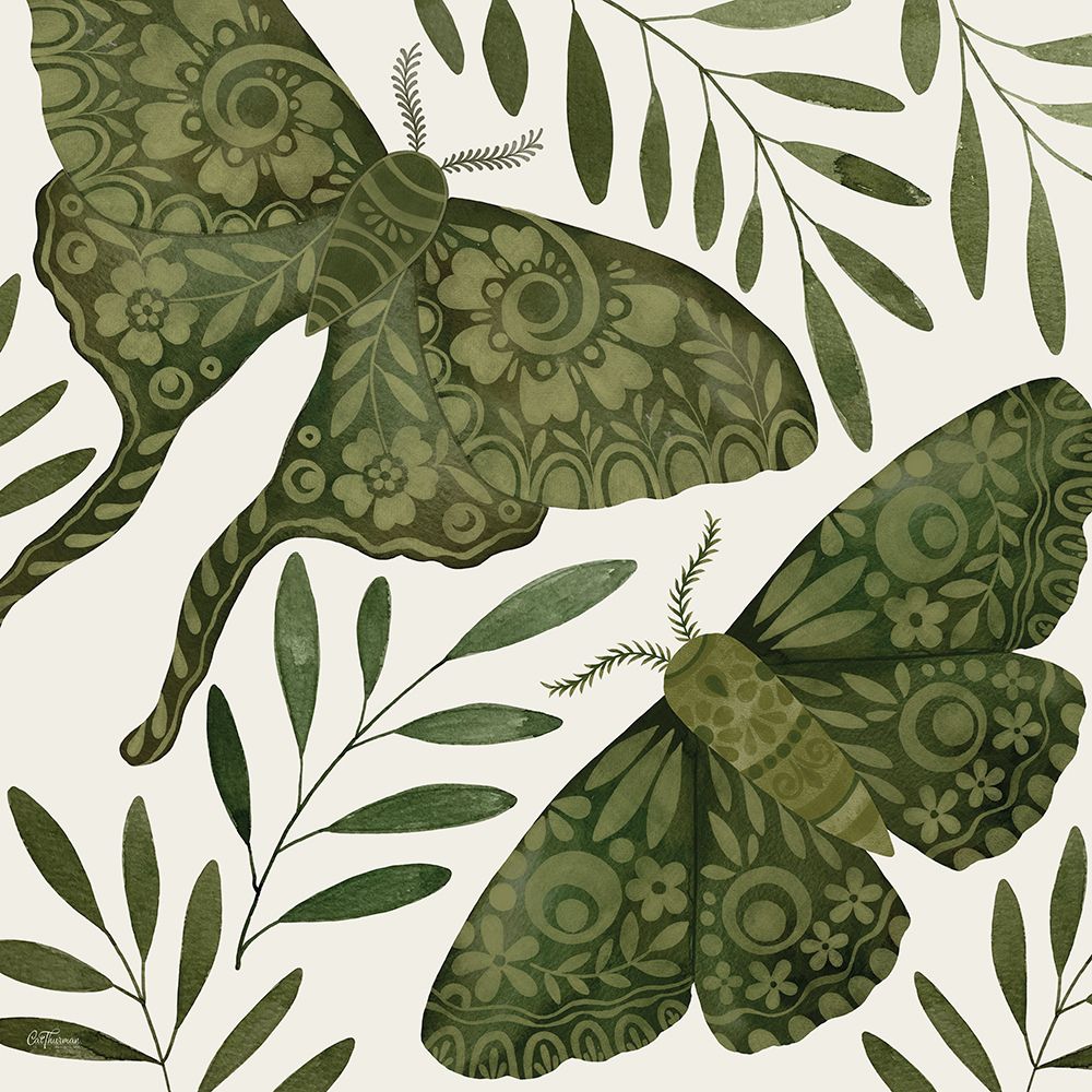 Decorated Moths art print by Cat Thurman Designs for $57.95 CAD