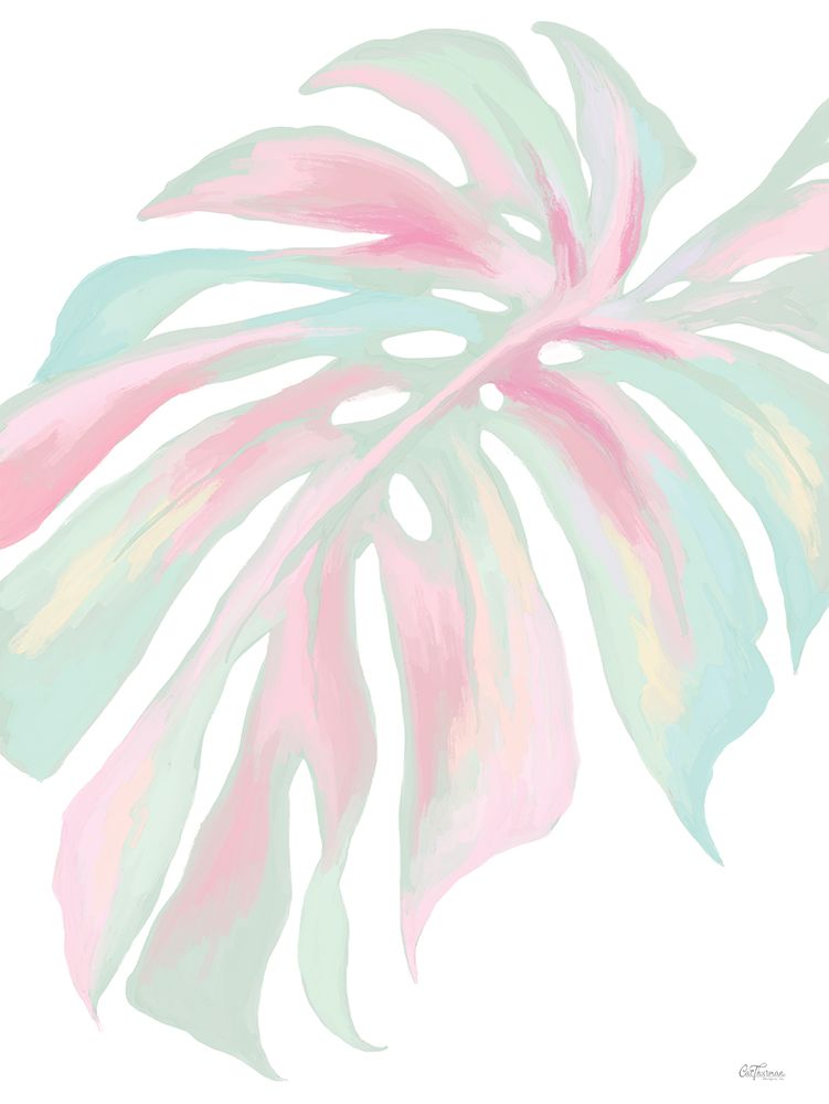 Pastel Monstera Leaf art print by Cat Thurman Designs for $57.95 CAD