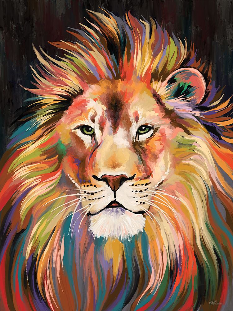 Lion of Many Colors art print by Cat Thurman Designs for $57.95 CAD