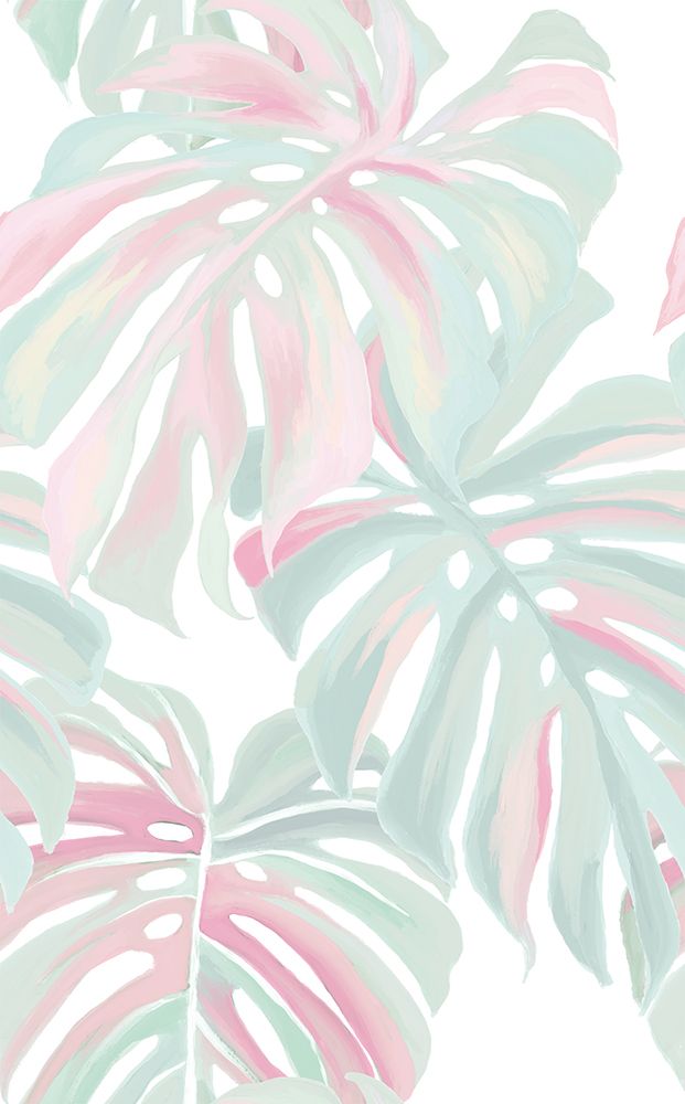 Pastel Monstera Leaves art print by Cat Thurman Designs for $57.95 CAD