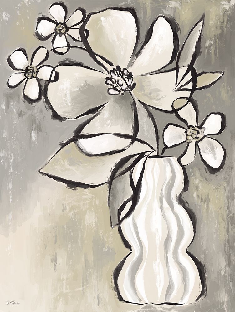 Cafe Au Lait Floral II art print by Cat Thurman Designs for $57.95 CAD